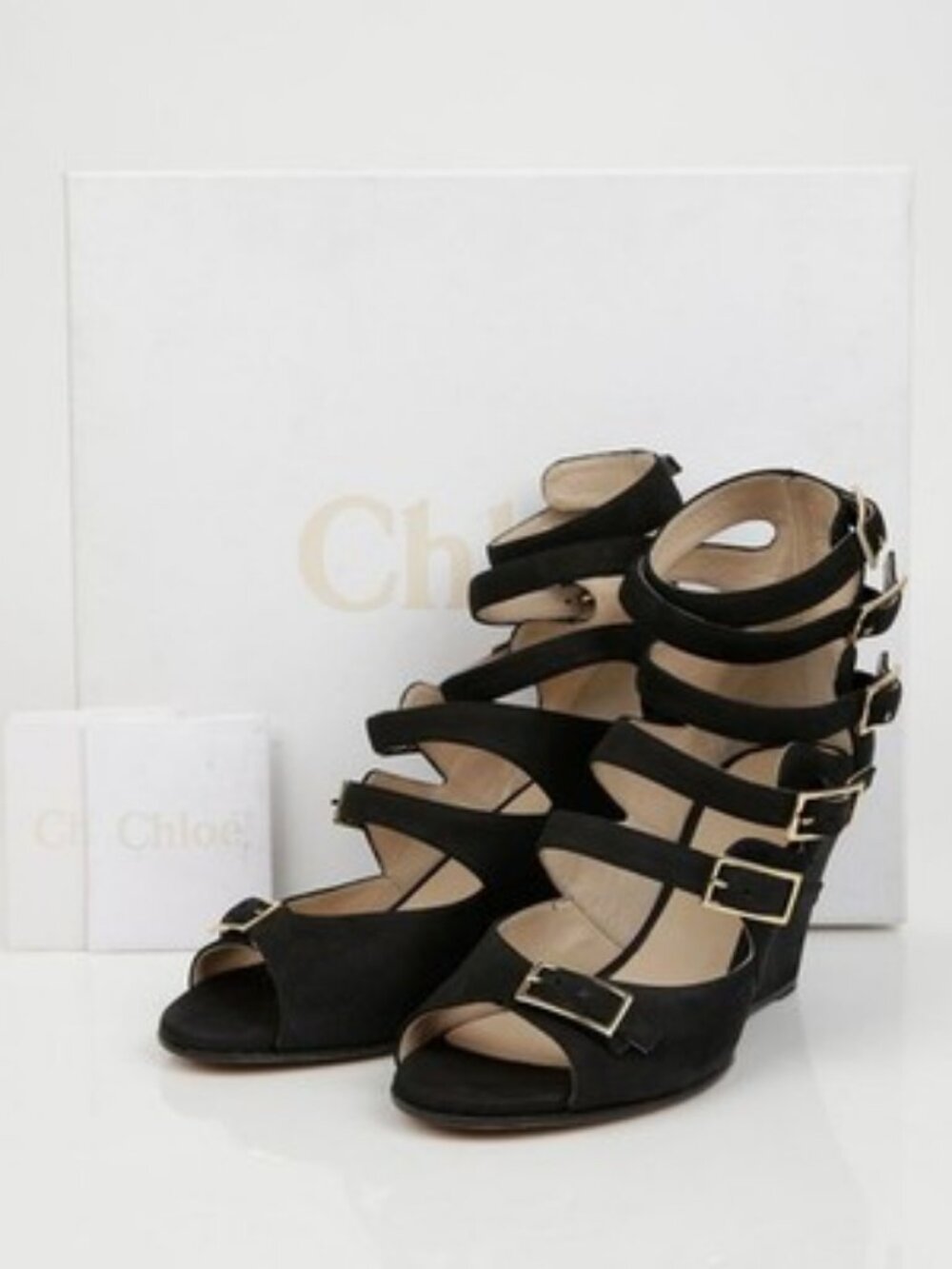 Chloe Multi-strap Wedge Sandals